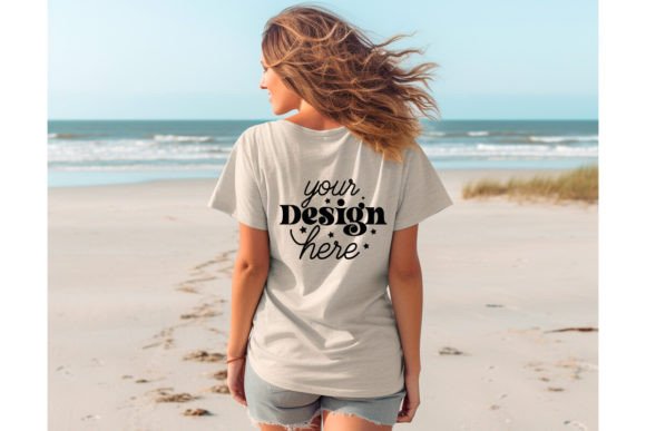 Back Natural Bella Canvas 3001 Mockup 1