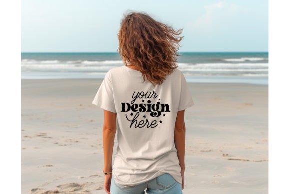 Back Natural Bella Canvas 3001 Mockup 16
