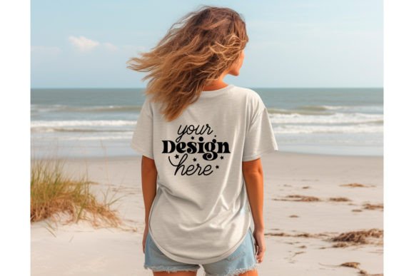 Back Natural Bella Canvas 3001 Mockup 2 Graphics
