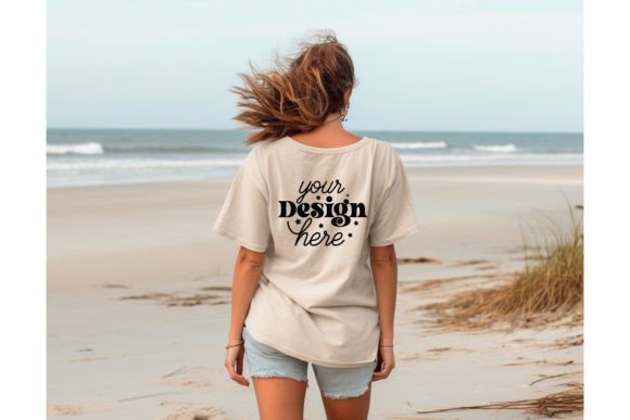 Back Natural Bella Canvas 3001 Mockup 30