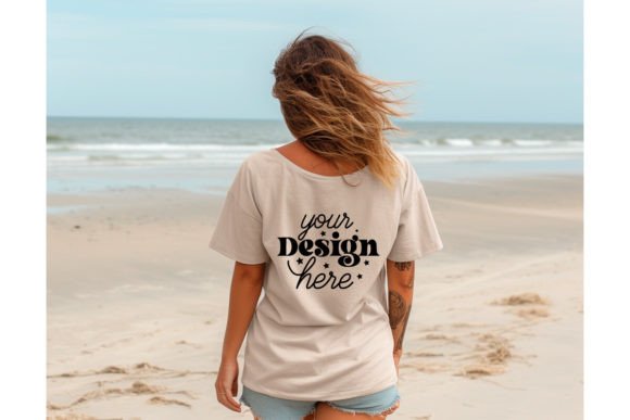 Back Natural Bella Canvas 3001 Mockup 38