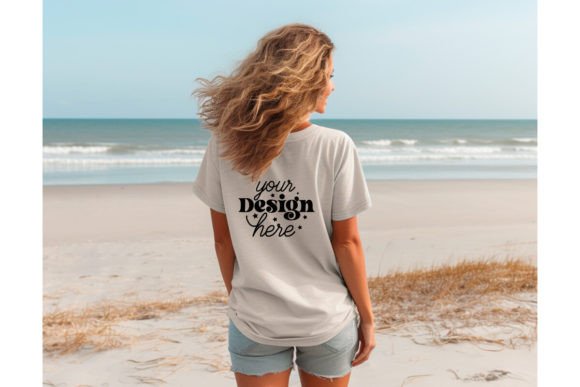 Back Natural Bella Canvas 3001 Mockup 4