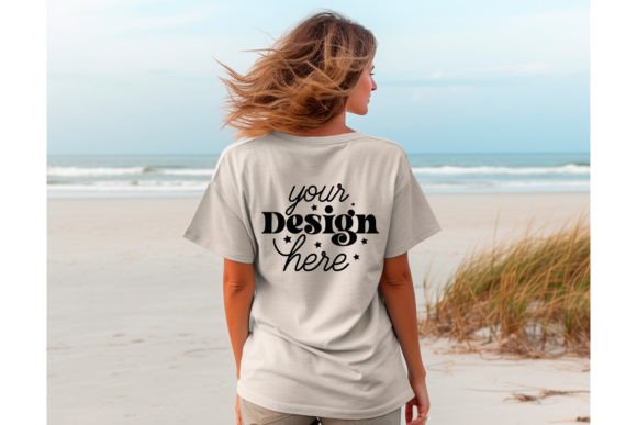 Back Natural Bella Canvas 3001 Mockup 43