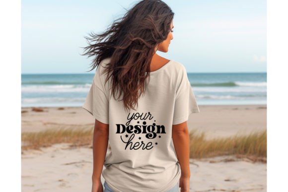 Back Natural Bella Canvas 3001 Mockup 52 Graphics