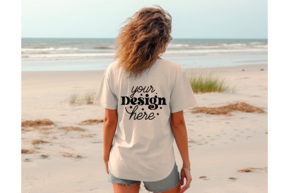 Back Natural Bella Canvas 3001 Mockup 62