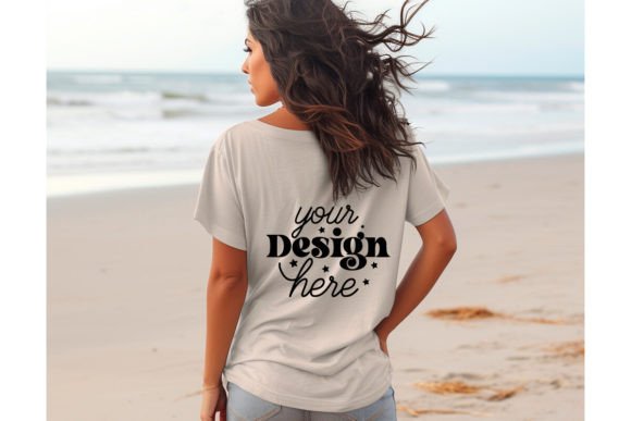 Back Natural Bella Canvas 3001 Mockup 66