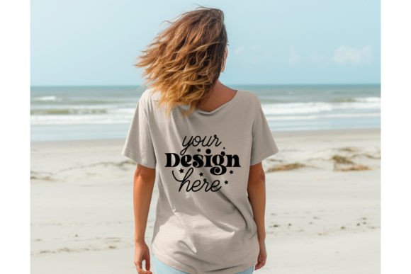 Back Natural Bella Canvas 3001 Mockup 71 Graphics