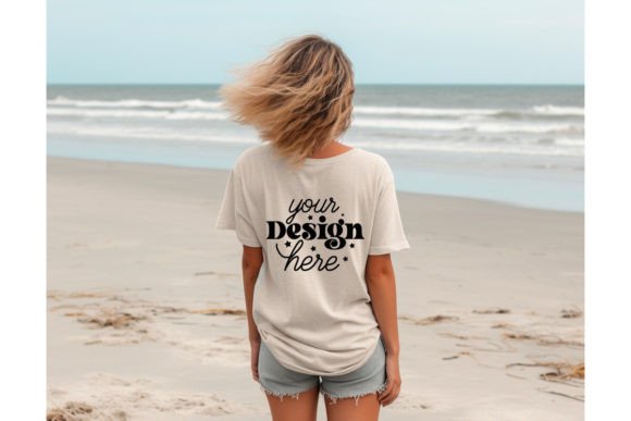 Back Natural Bella Canvas 3001 Mockup 76