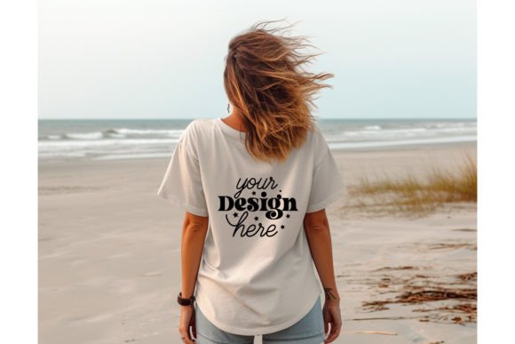 Back Natural Bella Canvas 3001 Mockup 77 Graphics