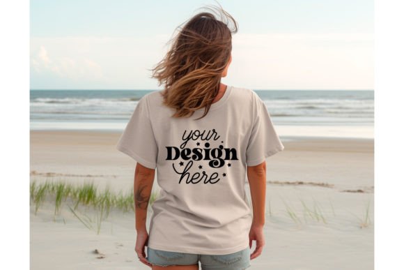 Back Natural Bella Canvas 3001 Mockup 82