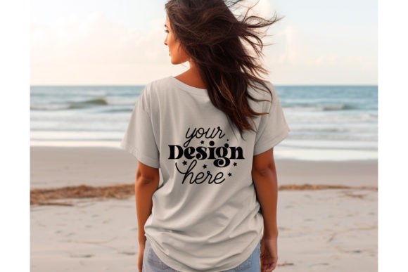 Back Natural Bella Canvas 3001 Mockup 91