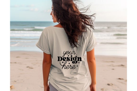 Back Natural Bella Canvas 3001 Mockup 93