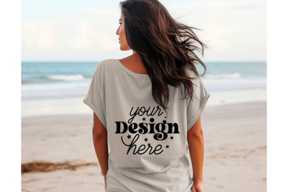 Back Natural Bella Canvas 3001 Mockup 94: Graphics for T-Shirts