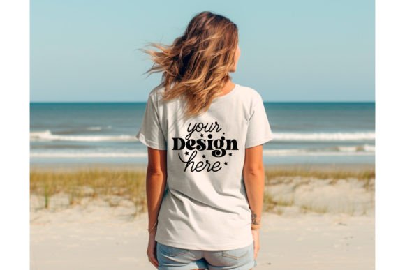 Back Natural Bella Canvas 3001 Mockup 98