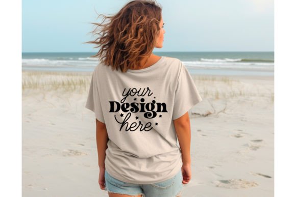 Back Natural Bella Canvas 3001 Mockup117 Graphics