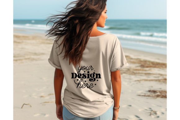 Back Natural Bella Canvas 3001 Mockup120 Graphics