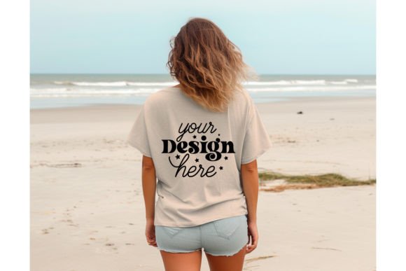 Back Natural Bella Canvas 3001 Mockup127 Graphics