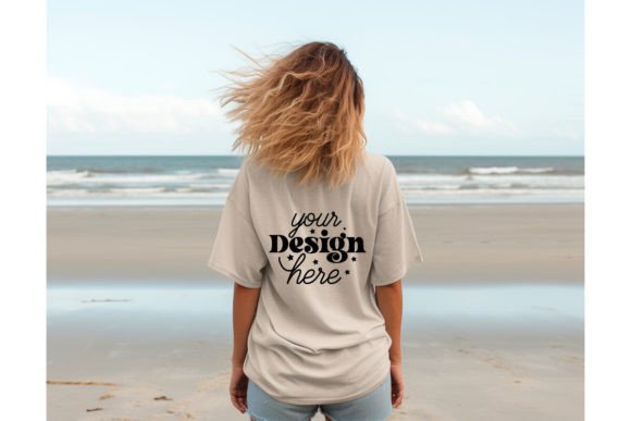 Back Natural Bella Canvas 3001 Mockup134 Graphics