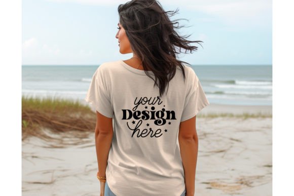Back Natural Bella Canvas 3001 Mockup141 Graphics