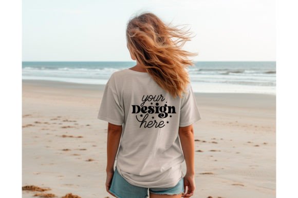 Back Natural Bella Canvas 3001 Mockup145 Graphics