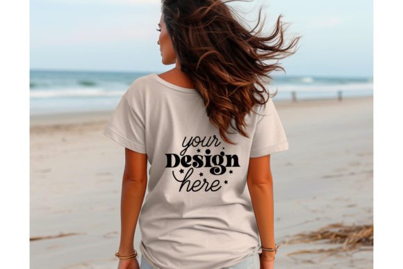 Back Natural Bella Canvas 3001 Mockup151: Graphics for T-Shirts