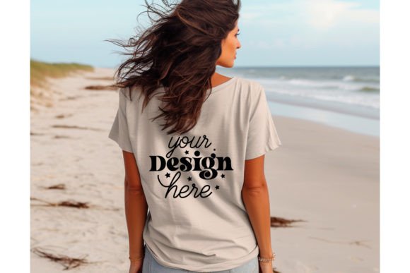 Back Natural Bella Canvas 3001 Mockup152 Graphics