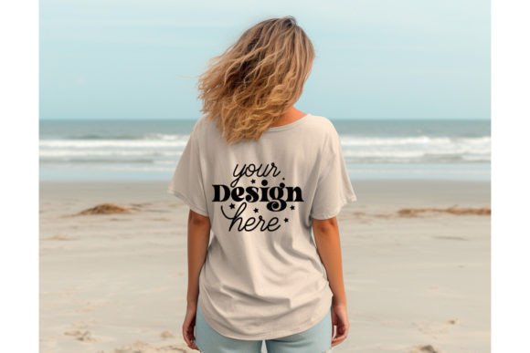 Back Natural Bella Canvas 3001 Mockup189 Graphics