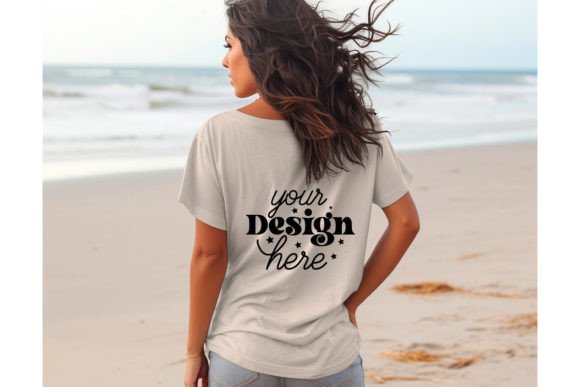 Back Natural Bella Canvas 3001 Mockup194 Graphics