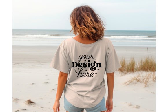 Back Natural Bella Canvas 3001 Mockup198 Graphics