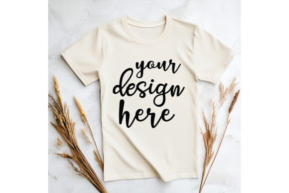 Natural Bella Canvas 3001 Tshirt Mockup